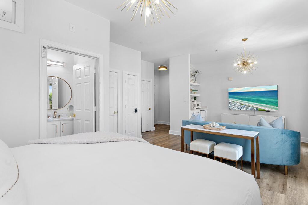 Comfortable king bed at Sea Mist on 30A